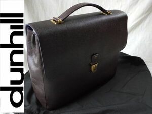 ★新品未使用訳あり★ALFRED DUNHILL アルフレッドダンヒル★高級レザーブリーフケース★定価21万600円★茶★