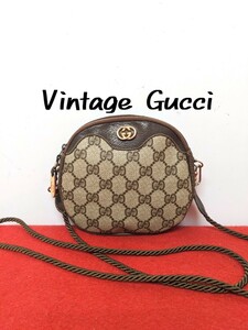 美品 極上！Gucci GG柄 ショルダーバッグ ポシェット オールドグッチ