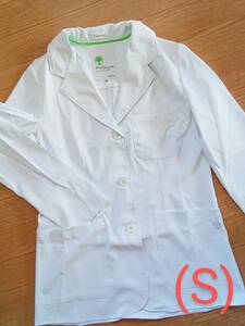 ★レディース ブレザー白衣 長袖 (S) プロフェッショナル仕様 ドクターコート 定4900円 THE WHITE COAT minimalist 5160 吸水/速乾