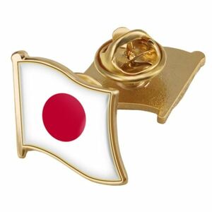 ピンバッジ 日本の国旗 デラックス薄型キャッチ付き日の丸日章旗 ピンズ NIHON NIPPON JAPAN FLAG ピンバッチ