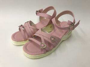 CWE1057　新品　シューズ　靴　介護　看護　サンダル　エアー　ハート　Sサイズ（22.0cm～22.5cm）　ピンク