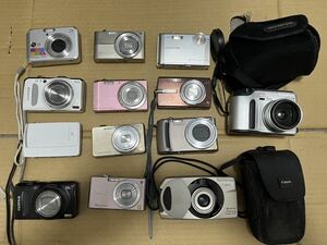 ジャンク デジカメ 本体 まとめ OLYMPUS Panasonic Canon SONY CASIO FUJIFILM まとめて　11台