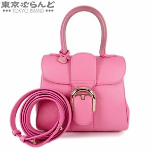 101680860 デルボー DELVAUX ブリヨンミニ 2WAY ピンク シルバー レザー ショルダーバッグ レディース A