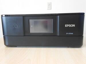 24965 中古・保管品 EPSON エプソン インクジェット複合機 EP-879AB プリンター 通電確認済み インクおまけ付き ブラック カラー Wi-Fi