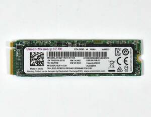 Union Memory (Lenovo純正品) M.2 2280 NVMe SSD 256GB /健康状態98%/累積使用438時間/動作確認済み, フォーマット済み/中古品 