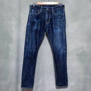 希少 DENIM BY VANQUISH& FRAGMENT デニムバイ ヴァンキッシュ VFP2024 14AW TAPERED STRAIGHT デニムパンツ ジーンズ size.32 色落ち有り