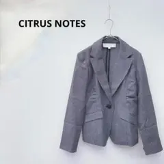 美品　CITRUS NOTES【ツイード】ジャケット　裏地　オフィスカジュアル