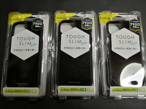 【3箱】エレコム iPhone 13 6.1inch 2眼 用 TOUGH SLIM LITE ケース ブラック PM-A21BTSLBK 4549550224406