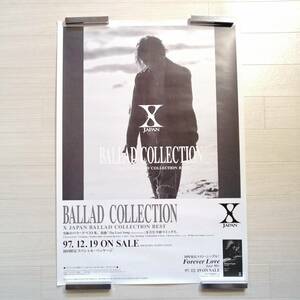 X JAPAN V⑩ 告知ポスター BALLAD COLLECTION 1997 美品 グッズ yoshiki