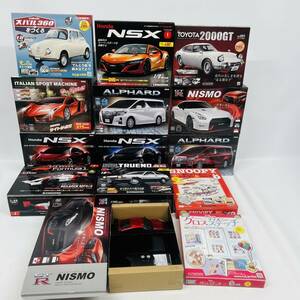 【まとめ】ラジコン RC スポーツカー ミニカー 刺繍 14点 セット / NSX アルファード トレノ スカイライン NISMO F1 スヌーピー