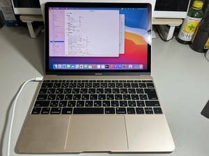 展美★アップルApple MacBook 1200/12 MK4N2J/A [ゴールド]★第5世代 Core M 1.2GHz/2コア/SSD：512GB/8GB/12インチ/Retina/バッテリー不良