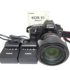 キャノン EOS 5D MarkⅡ デジタル一眼カメラ 24-105mm 1:4 レンズ 使用感あり 動作未確認 ジャンク品 80サイズ発送 KK-2701195-302-mrrz