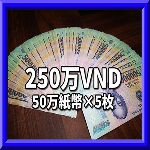 ベトナムドン/50万紙幣5枚/250万VND