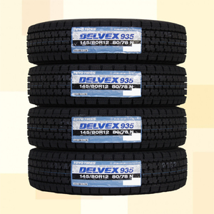 145/80R12 80/78N スタッドレスタイヤ TOYO トーヨー DELVEX 935 23年製 正規品 145R12 6PR 相当 送料無料 4本税込 \16,600より 2