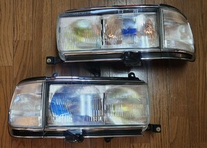 【値下済早い者勝ち】 ランクル80 純正ヘッドライト ヘッドランプHZJ81V HDJ81V FZJ80G ヘッドライトウォッシャー コーナーレンズ TOYOTA