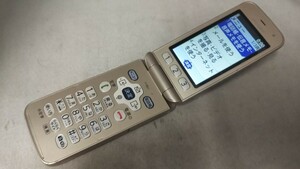 D4962 docomo SIMフリー らくらくホン F-02J FUJITSU 4Gガラホ 簡易確認＆簡易清掃＆初期化OK 判定○ WebにてSIMロック解除手続受付済み