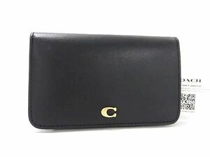 1円 ■極美品■ COACH コーチ C4818 レザー コインパース コインケース 小銭入れ レディース メンズ ブラック系 BK0316