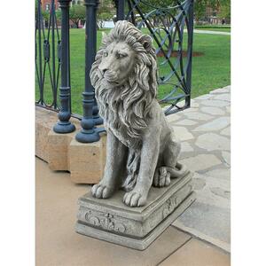 フーケ作 スウェーデン ストックホルム王宮を守護するライオン彫像 彫刻/ ガーデニング エントランス(輸入品)
