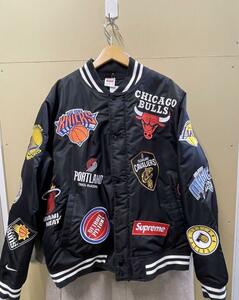 18SS Supreme × NIKE × NBA Teams Warm-Up Jacket Black Lサイズ 新品 シュプリーム ナイキ チーム ウォームアップ ジャケット 刺繍 黒