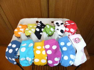 Trumpette socks / Trumpette トランペット ベビーソックス エッグケース ドット 11ピース + １つ one siza 0-12 USED!! 送料３５０円!!