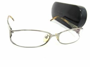 1円 ■美品■ FENDI フェンディ メガネ 眼鏡 めがね レディース メンズ シルバー系☓ブラウン系 AZ2719