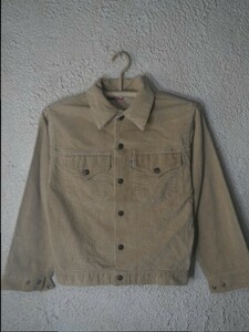 ｎ5813　レア　Levis　リーバイス　70ｓ　ビンテージ　vintage　ボーイズ　三角タグ　コーデュロイ　デザイン　ジャケット　人気