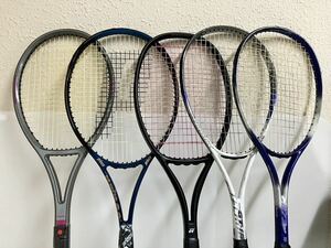 （MM-22） テニスラケット YONEX.Prince.美品含む Kawasaki他　5本まとめ