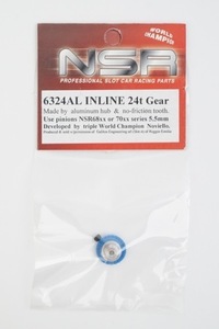 新品 NSR 1/32 INLINE 24t Gear インライン ギア 6324AL スロットカー