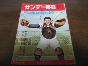 昭和38年サンデー毎日/第35回選抜高校野球大会号/下関商池永正明北海高早稲田実首里高