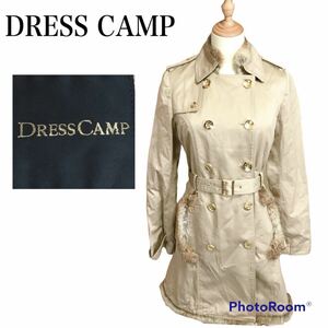 送料込み DRESS CAMP ドレスキャンプ ファー トレンチコート ロングコート ベージュ コート ジャケット ファーコート