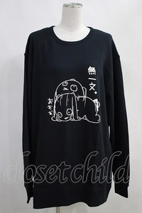 NieR Clothing / プリントSWEAT 2XL 黒 H-24-04-15-035-PU-TO-KB-ZT336