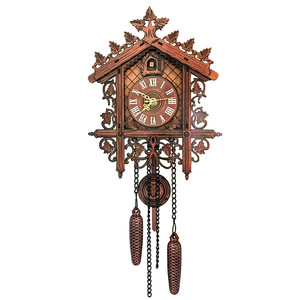 人気 2色 ヴィンテージ 木製 壁 鳩時計 スイング 振り子 木製 工芸品 装飾 ホーム レストラン リビングルーム 家 装飾