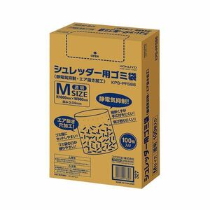 【新品】(まとめ）コクヨ シュレッダー用ゴミ袋 静電気抑制 エア抜き加工 透明 Mサイズ KPS-PFS86 1パック(100枚)【×3セット】