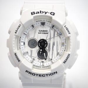 Th523612 カシオ 腕時計 Baby-G ベビージー Scratch Pattern スクラッチパターン BA-120SP-7AJF ホワイト系 CASIO 超美品・中古