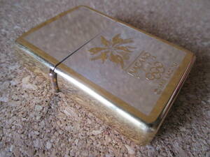 ZIPPO 『NAGANO Olympic 長野オリンピック 金縁 限定品』1995年5月製造 冬季五輪 ウィンタースポーツ オイルライター ジッポ－ 廃版激レア