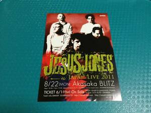 ジーザス・ジョーンズ 2011年来日公演チラシ1枚☆即決 JESUS JONES JAPAN TOUR