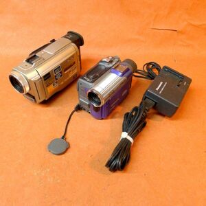 a224 デジタルビデオカメラ 2点 SONY DCR-TRVIO(バッテリー付)/Panasonic NV-GS50(バッテリー、アダプター付)/60