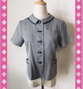 ※Bランク※【中古】SELERY_9号_オーバーブラウス（50560）セロリー/半袖シャツ/かわいいOL会社制服/おしゃれ事務服