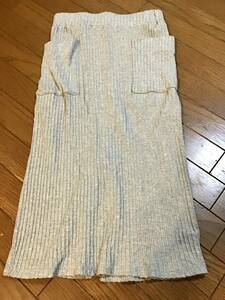 良品【AZUL BY MOUSSY/アズールバイマウジー】膝丈タイトスカート/M★グレー★レディース★USED