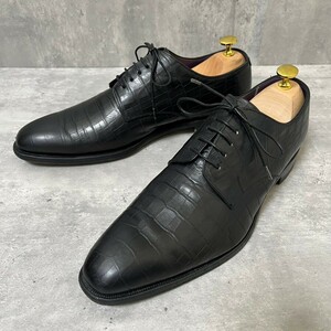 高級ライン【REGAL TOKYO】ビジネスシューズ クロコ押 26.5cm 革靴 ブラック 黒 リーガルトーキョー ドレスシューズ