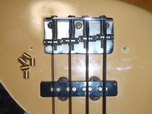 Fender USA MEXに インチ規格 ベースギター コントロール部 ブリッジカバー インサート加工に 1set 真鍮製 ブラス Brass Wood Insert #4-40
