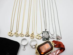 【美品】まとめ Christian Dior ネックレス ストーン リング ロゴ クリスチャン ディオール ヴィンテージ 指輪 アクセサリー セット