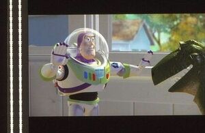 トイストーリー 35mm映画フィルム ティムアレン バズライトイヤー ウォーレスショーン レックス ジョンラセター監督 ◆TOY STORY 連続5コマ