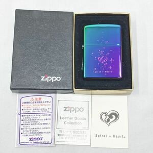 未使用長期保管品　ZIPPO ジッポー オイルライター スパイラルハート　シャイニング　喫煙具 02-0410