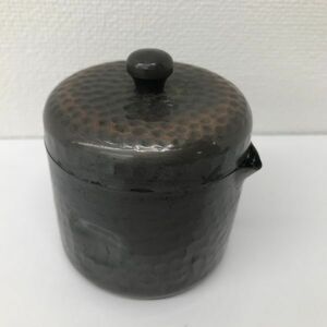 F136-H29-158 純銅 茶筒？ 約7×8cm 約186g 和食器 茶器 工芸品