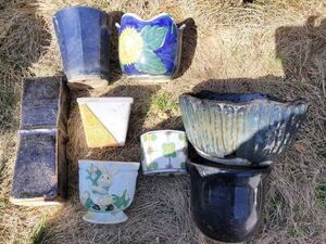 引退特価　植木鉢　花瓶　陶器8個セット　盆栽鉢 花草　雑貨