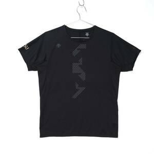 【送料無料】富士通陸上競技部/DESCENTE(デサント)/ピンポイントメッシュ Tシャツ/DMMNJA68Z/ブラック/Lサイズ