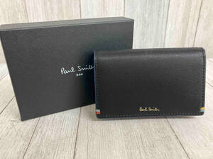 カードケース PAUL SMITH BPS292 カードケース 名刺入れ 牛革 レザー ポールスミス ブラック 箱・保存袋付