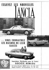 ◆1960年の自動車広告　ランチア　LANCIA