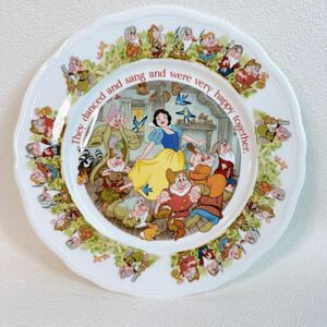 AYNSLEY/エインズレイ　白雪姫と七人の小人　お皿　プレート　絵皿　飾り皿　ディズニー　ヴィンテージ　レトロ　アンティーク　レア